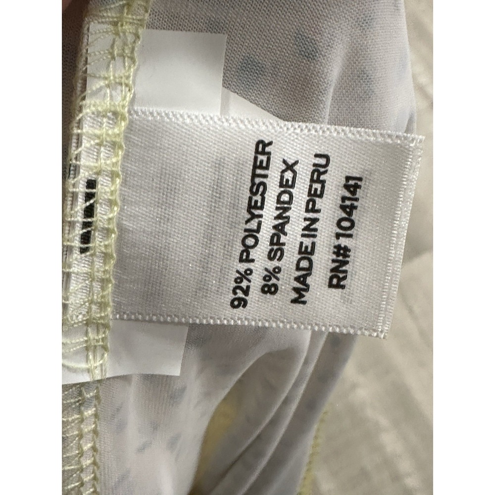 Walter Hagen Performance 11 Poolside Pale Yellow Print Polo Golf Stretch Mens S - Picture 8 of 10